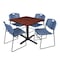 Cain Cain Square Table & Chair Set, Wood, Metal, Polypropylene Top TB4242CH44BE - alternate 1
